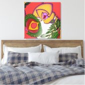 Explodiertes florales Porträt Leinwanddruck (Insitu (Schlafzimmer))