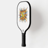 Exploding Padel Ball Pop Art Illustration Pickleball Schläger (Links)