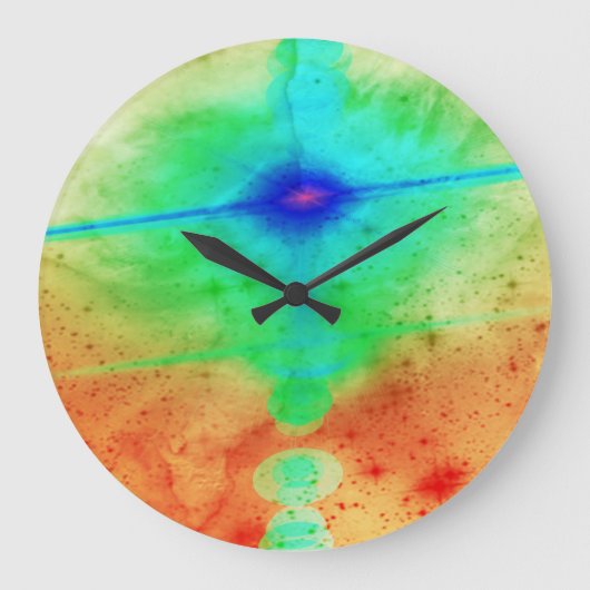 Exploding Star Wall Clock Große Wanduhr (Vorderseite)