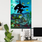 Exploration 3D Aquarium ORCA Poster (Heimbüro)