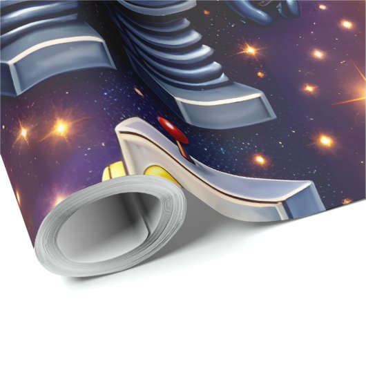 Exploration cosmic art geschenkpapier (Rolleneckpunkt)