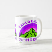 EXPLORATION WANDERN Bergsteiger Geschenk Kaffeetasse (VorderseiteRechts)