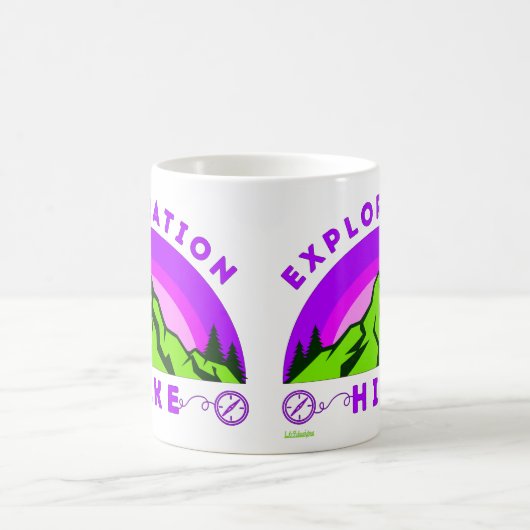 EXPLORATION WANDERN Bergsteiger Geschenk Kaffeetasse (Mittel)