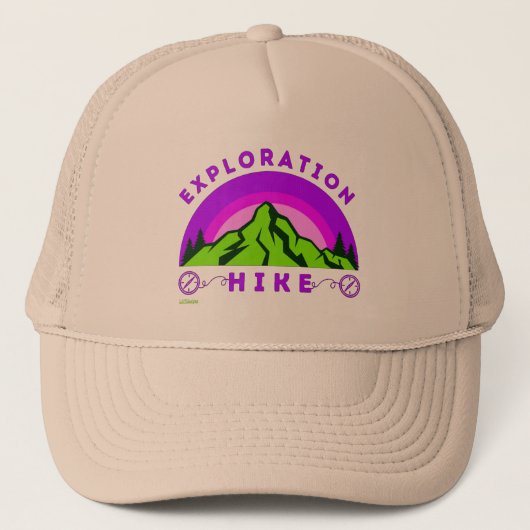 EXPLORATION WANDERN Bergsteiger Geschenk Truckerkappe (Vorderseite)