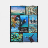 EXPLORE-ABENTEUER FotoCollage Fotografie Fleecedecke (Vorderseite)