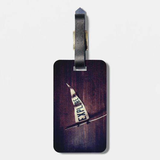 Explore - Adventure awaits Gepäckanhänger (Rückseite vertikal)