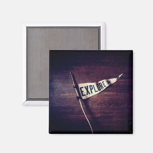 Explore - Adventure awaits Magnet (Vorderseite/Rückseite)
