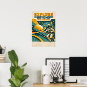 Explore Beyond the Known — Retro Space Voyage Poster (Heimbüro)