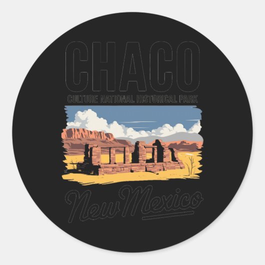 Explore Chaco Culture National Park New Mexico Runder Aufkleber (Vorderseite)