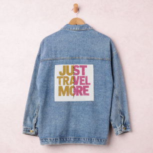 "Explore & Dream Typography" Jeansjacke
