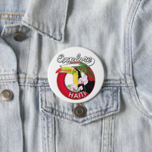 Explore Haiti Logo Reise-Patch. Button