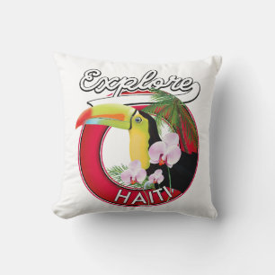 Explore Haiti Logo Reise-Patch. Kissen
