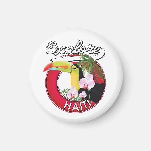Explore Haiti Logo Reise-Patch. Magnet (Vorne)