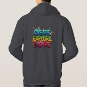 Explore Inspire Butterfly Hoodie – Vibrant & Uplif (Rückseite)
