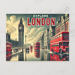 "Explore London" Postkarte