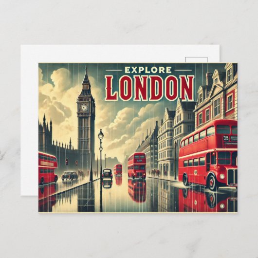 "Explore London" Postkarte (Vorne/Hinten)