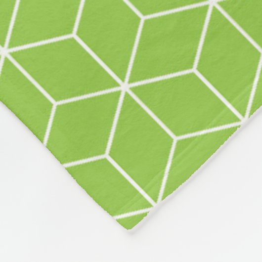 Explore Modern Optical Illusions with Cube Pattern Fleecedecke (Ecke)