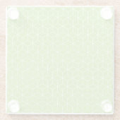 Explore Modern Optical Illusions with Cube Pattern Glasuntersetzer (Rückseite)