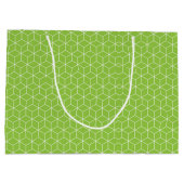 Explore Modern Optical Illusions with Cube Pattern Große Geschenktüte (Rückseite)