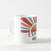 Explore More -Gradient retro sunset  Kaffeetasse (Vorderseite Links)