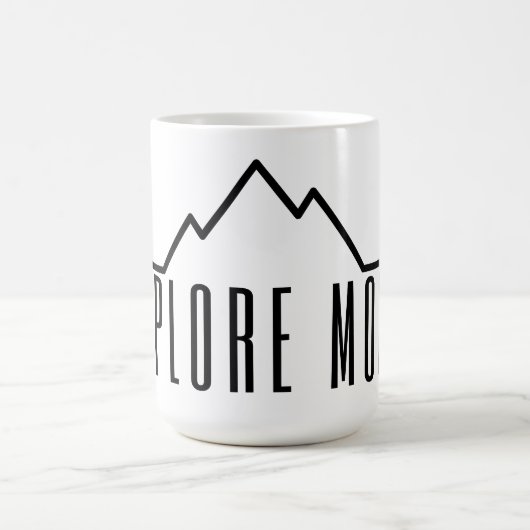Explore More Minimalist Mountain Coffee Mug Kaffeetasse (Mittel)