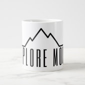 Explore More Minimalist Mountain Specialty Mug Jumbo-Tasse (Vorderseite)