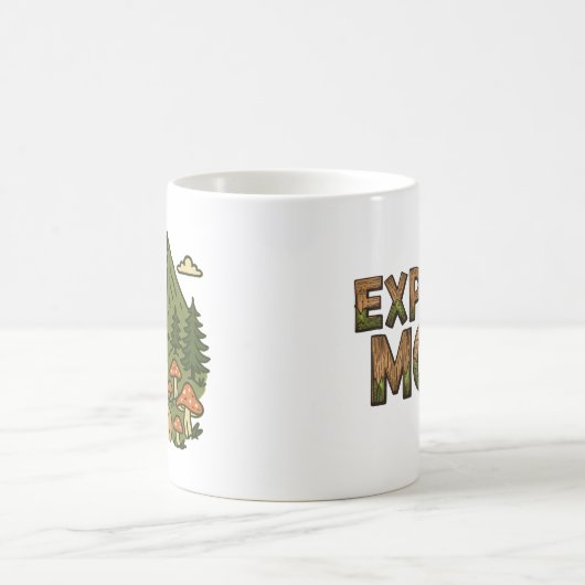 Explore More Mountains | Mushroom Hiking Adventure Kaffeetasse (Mittel)