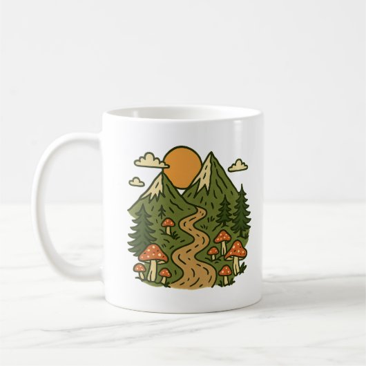 Explore More Mountains | Mushroom Hiking Adventure Kaffeetasse (Links)