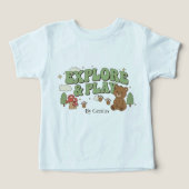 Explore & Play T-Shirt, Groovy Retro Forest Bear C (Design Vorderseite)