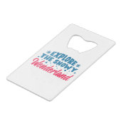 Explore the Snowy Wonderland Geldbeutel Flaschenöffner (Rückseite Schrägansicht)