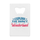 Explore the Snowy Wonderland Geldbeutel Flaschenöffner (Rückseite)