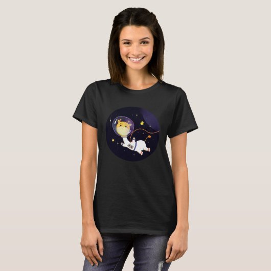 Explore the Universe Cute Baby Giraffe Astronaut G T-Shirt (Vorne ganz)
