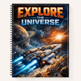 Explore the Universe – Sci-Fi Spaceship Notizblock