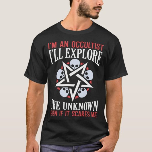 Explore The Unknown Satanic Witchcraft Baphomet Go T-Shirt (Vorderseite)