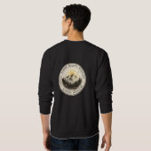 Explore Wander entdecken Front Brust Rückseite Dru Sweatshirt (Schwarz voll)