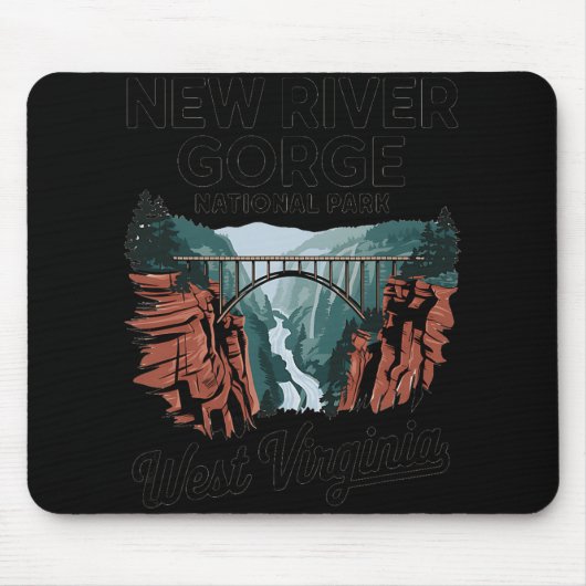 Explore West Virginia's New River Gorge National P Mousepad (Vorne)