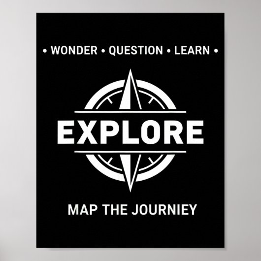 Explore Wonder Question Learn Map The Journey Poster (Vorne)