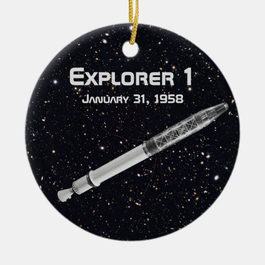 Explorer 1 Satellit Keramik Ornament (Vorne)