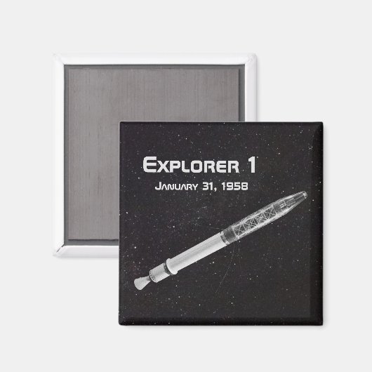 Explorer 1 Satellit Magnet (Vorderseite/Rückseite)