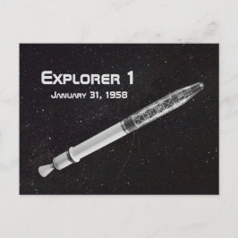 Explorer 1 Satellit Postkarte