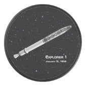 Explorer 1 Satellite Starry Sky Eishockey Puck (Vorderseite)