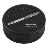 Explorer 1 Satellite Starry Sky Eishockey Puck (3/4)