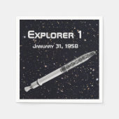 Explorer 1 Satellite Starry Sky Serviette (Vorderseite)