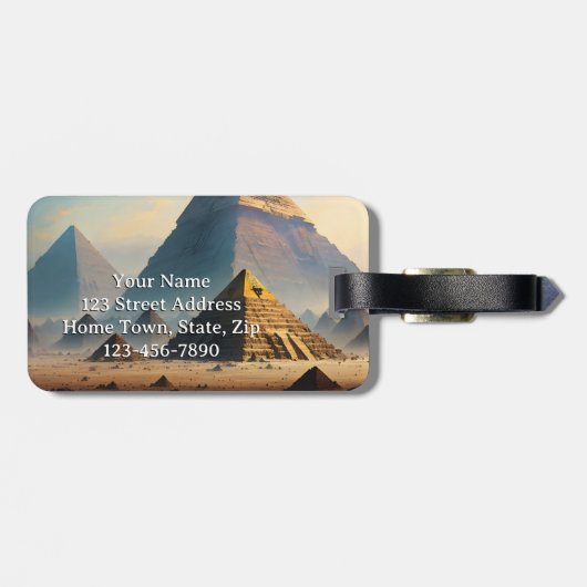 Explorer Ägyptische Archäologie Wanderlust Gepäckanhänger (Rückseite horizontal)