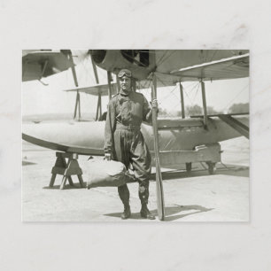 Explorer Byrd and Seaplane: Anfang der 1900er Jahr Postkarte