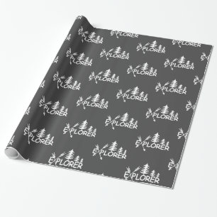 Explorer-Design - glänzendes Wrapping Paper Geschenkpapier