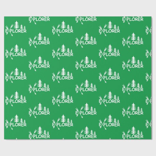 Explorer-Design - glänzendes Wrapping Paper Geschenkpapier (Flach)