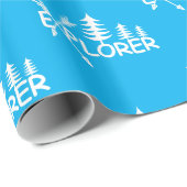 Explorer-Design - glänzendes Wrapping Paper Geschenkpapier (Rolleneckpunkt)