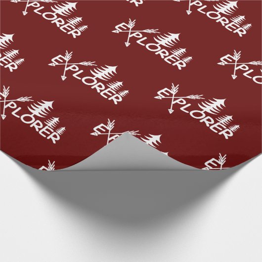 Explorer-Design - glänzendes Wrapping Paper Geschenkpapier (Ecke)