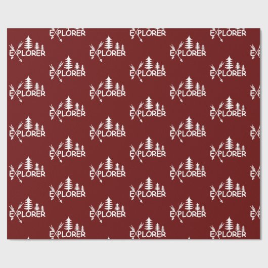 Explorer-Design - glänzendes Wrapping Paper Geschenkpapier (Flach)